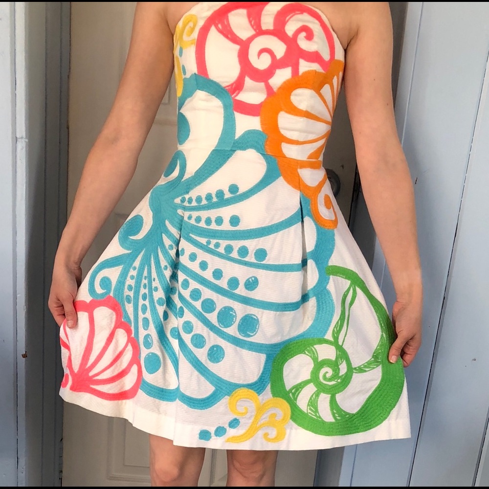 RARE Lilly Pulitzer Embroidered Dress